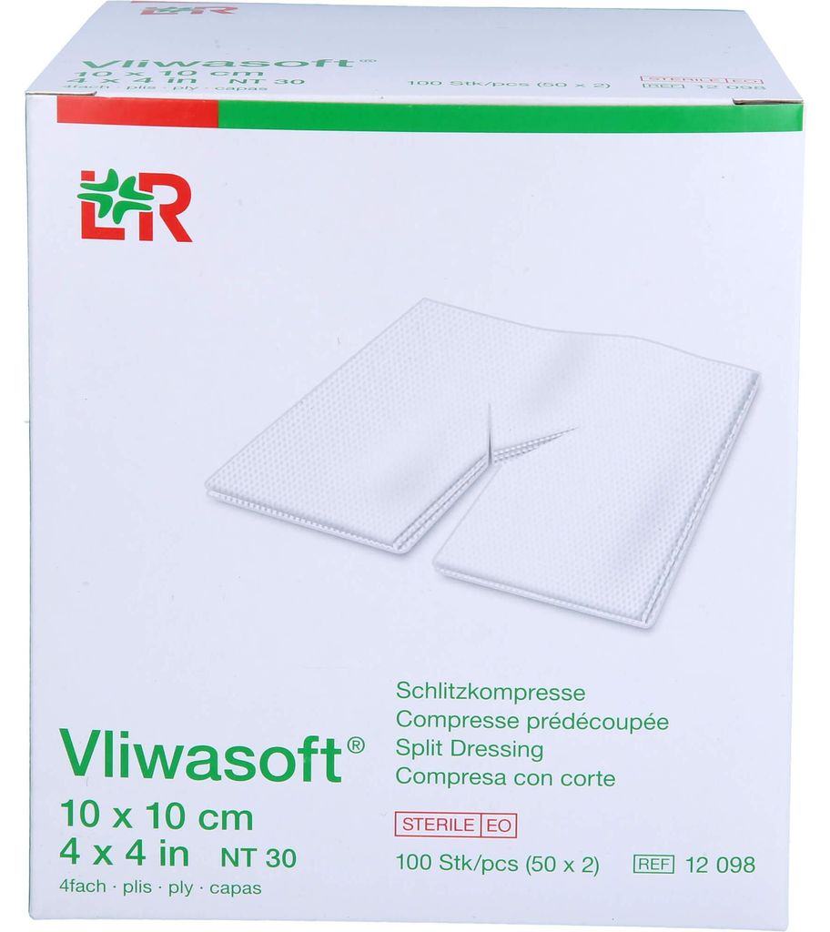 Vliwasoft štrbinová kompresia 7,5X7,5 cm, 50X2 ks KOMPAVA Obrázok produktu 