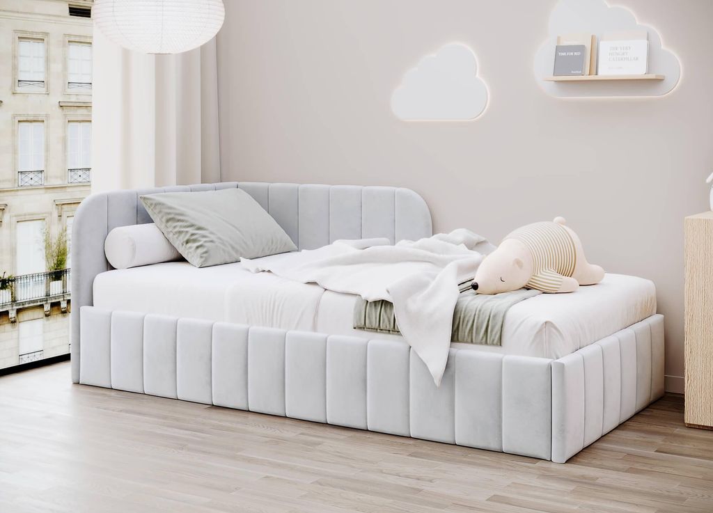 Bett Mario 100x200 cm, Polsterbett mit Metallrahmen, Produktbild 