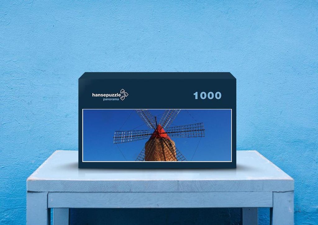 hansepuzzle 65405 - Alte Windmühle Puzzle, 1050 Teile, Hintergründe, 60,0 x 46,0cm mit hochwertiger Aufbewahrung, Kartonbox & Beutel