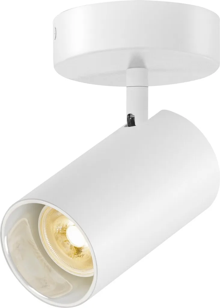 Luminaire de plafond cylindrique ASTO TUBE blanc pour ampoule GU10 LED