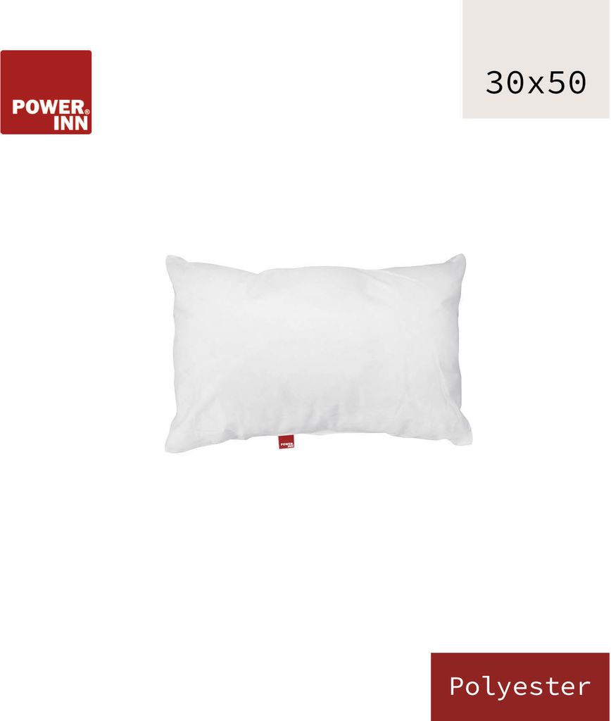 POWER INN Innenkissen | Polyester | 30 x 50 cm | Kisseninlett | Waschbar bei 95°C