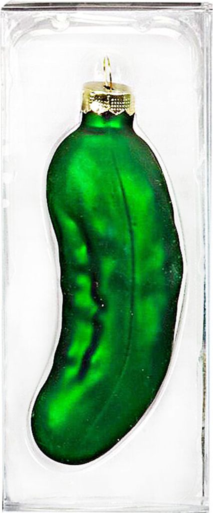 Christbaumschmuck Glas Weihnachtsgurke 10.5cm, 1 Stück Produktbild 1