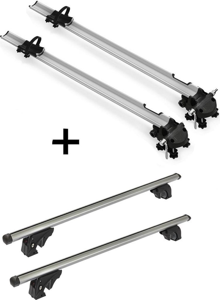 2x Fahrradträger Bike Pro + Dachträger/Relingträger VDP LION1 kompatibel mit für Mercedes E Station Wagon (S209) (5 Türer) 94-95