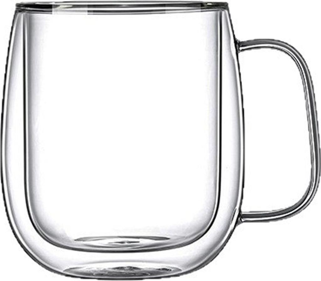 Kaffeetassen, transparentes Glas, doppelwandige Tasse mit Wärmeisolierung, isoliertes Glasgeschirr, für Kaffee, Espresso, Latte, Tee
