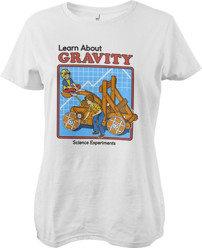 Learn About Gravity Girly Tee - Medium - White
