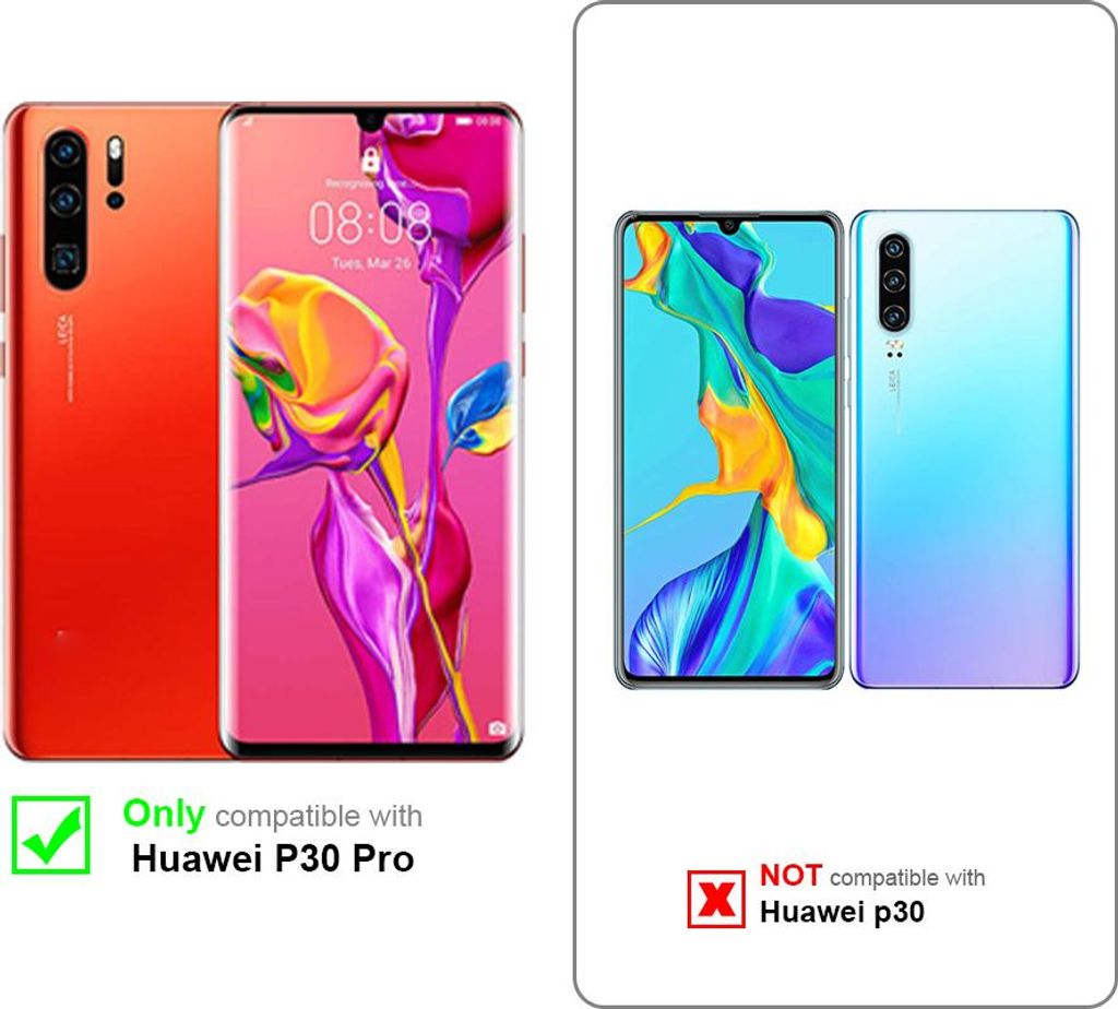 Cadorabo Handykette für Huawei P30 PRO in SCHWARZ - Handy Hülle mit Verstellbaren Band Kordel zum Umhängen