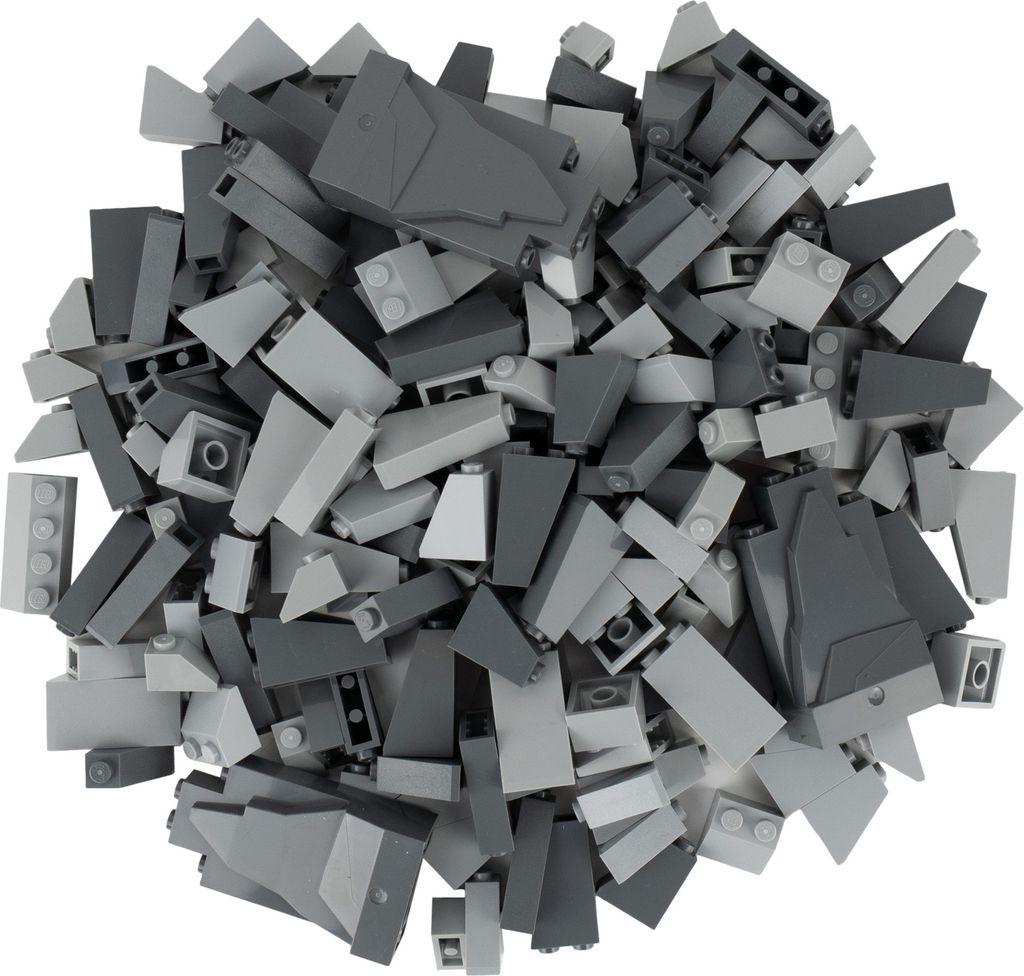 LEGO® MOC Dachsteine Hellgrau Dunkelgrau Gemischt Berg und Produktbild 