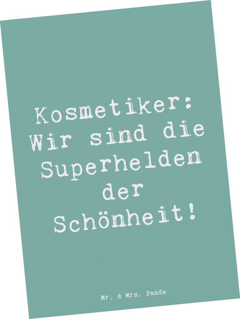 Mr. & Mrs. Panda Grußkarte Spruch Kosmetiker Helden - Produktbild 