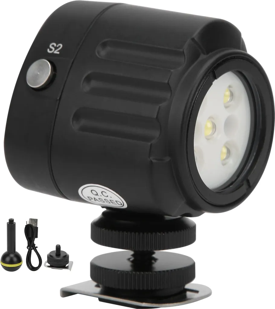SL-18 Lampe Vidéo Sous-marine 40m Étanche LED 7500K Mini Torche