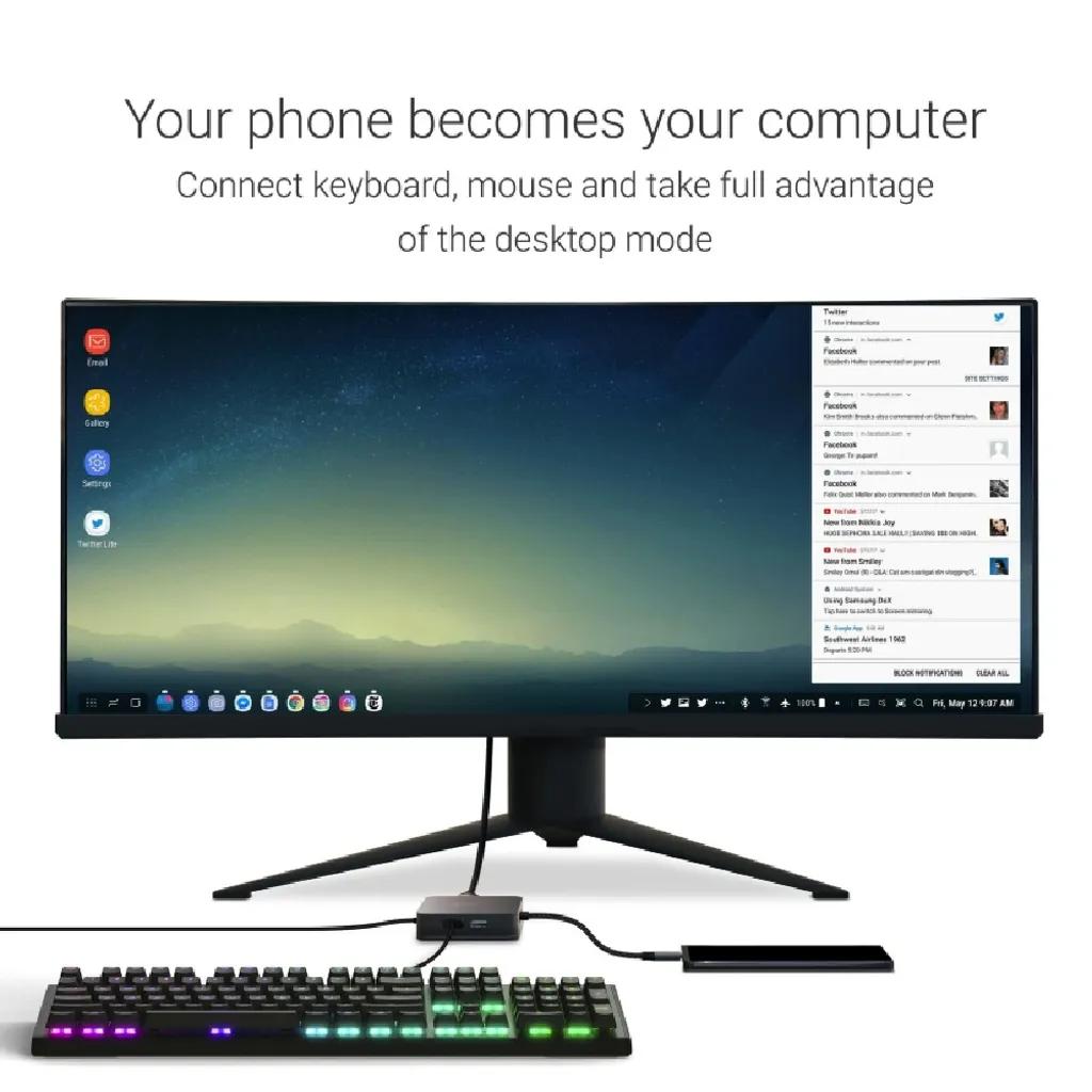 Plus de ports pour votre ordinateur : Station USB-C Green Cell Argent - 15