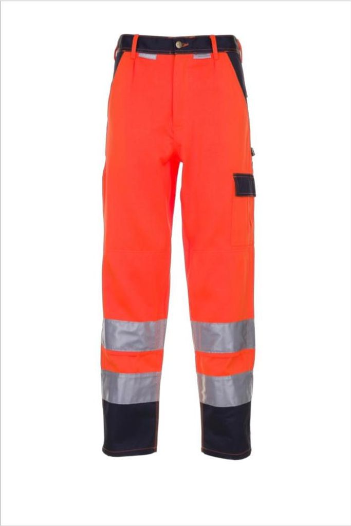 Planam Warnschutz Bundhose zweifarbig Gr. 54 orange/marine