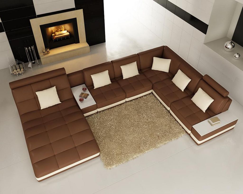 wohnlandschaft sitz eck polster leder garnitur couch u form eckgarnitur big xxl