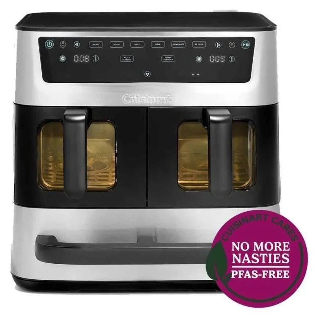 Friteuse sans huile 2400W Cuisinart AFT13XSSE - Capacité XL 13,6L 2 Cuves