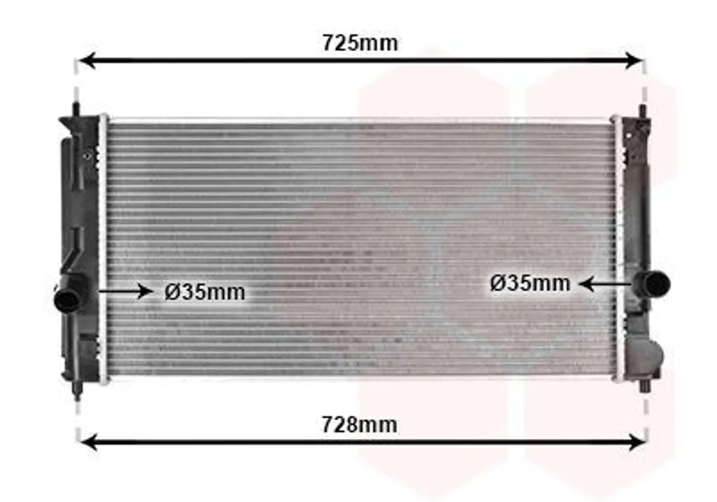 VAN WEZEL 53002334 Radiateur de Refroidissement Moteur Toyota MR 2 III