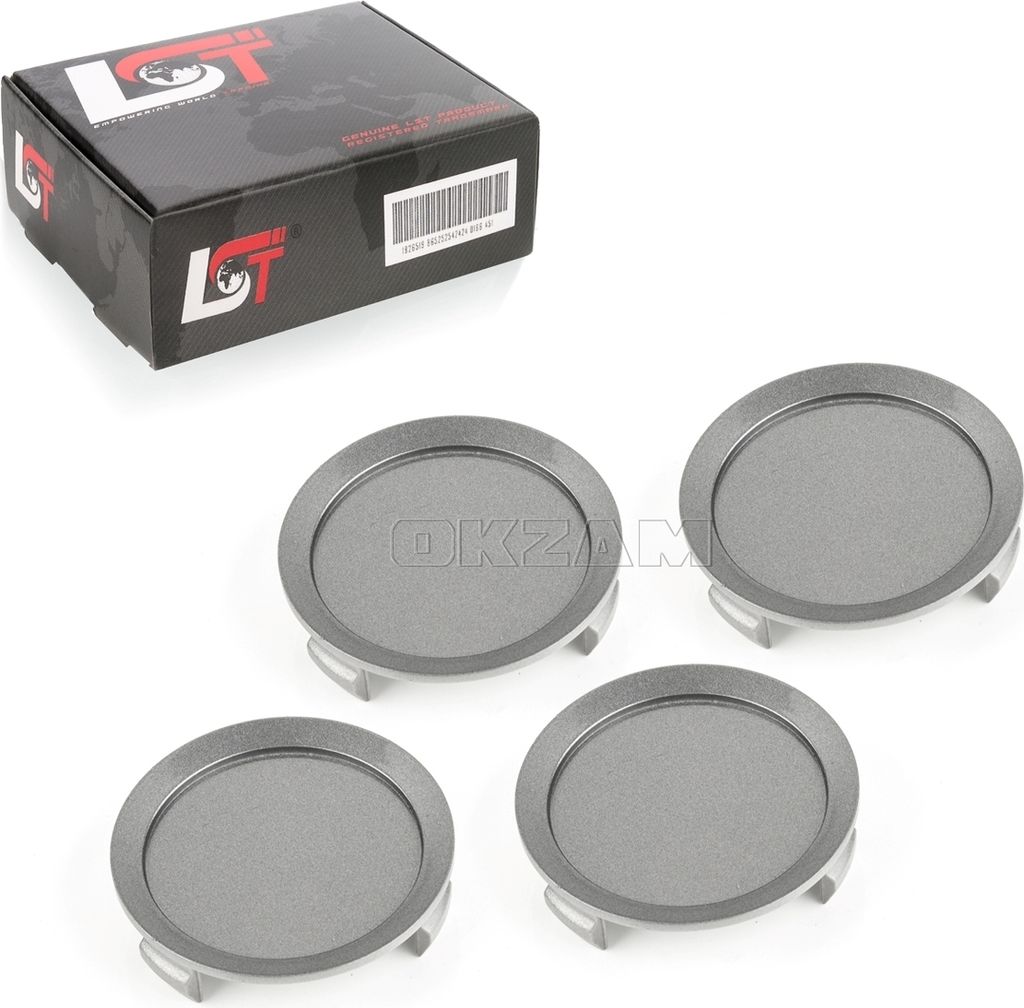 4x Universal Radnabenkappe Nabendeckel Felgendeckel Grau ø Produktbild 