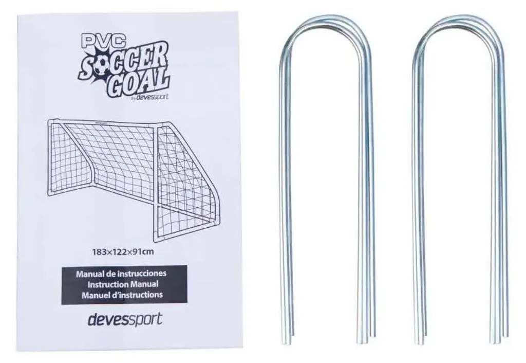 But de Foot Enfant Stable et Durable - Cage Argentée Devessport 180 cm