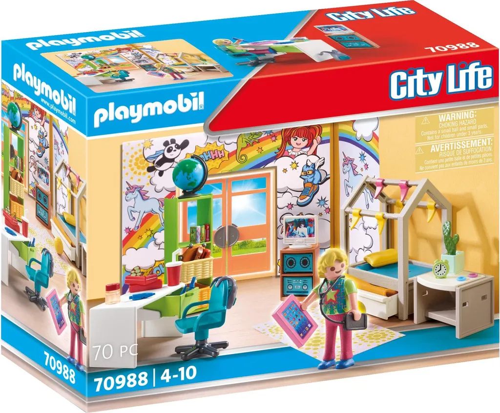 PLAYMOBIL Chambre d'adolescent 70205 : Pack complet studio de détente