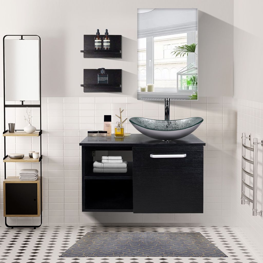 Puluomis Badmöbel Set mit Waschbecken Produktbild 3