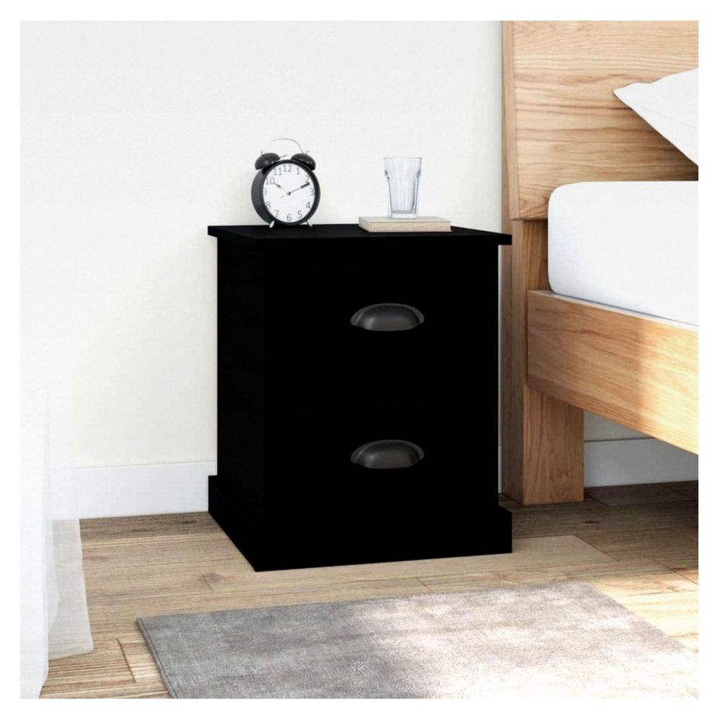 Tische und Nachttische, Beistellschrank, schwarz, 39 x 39 x 47,5 cm, Holzwerkstoff