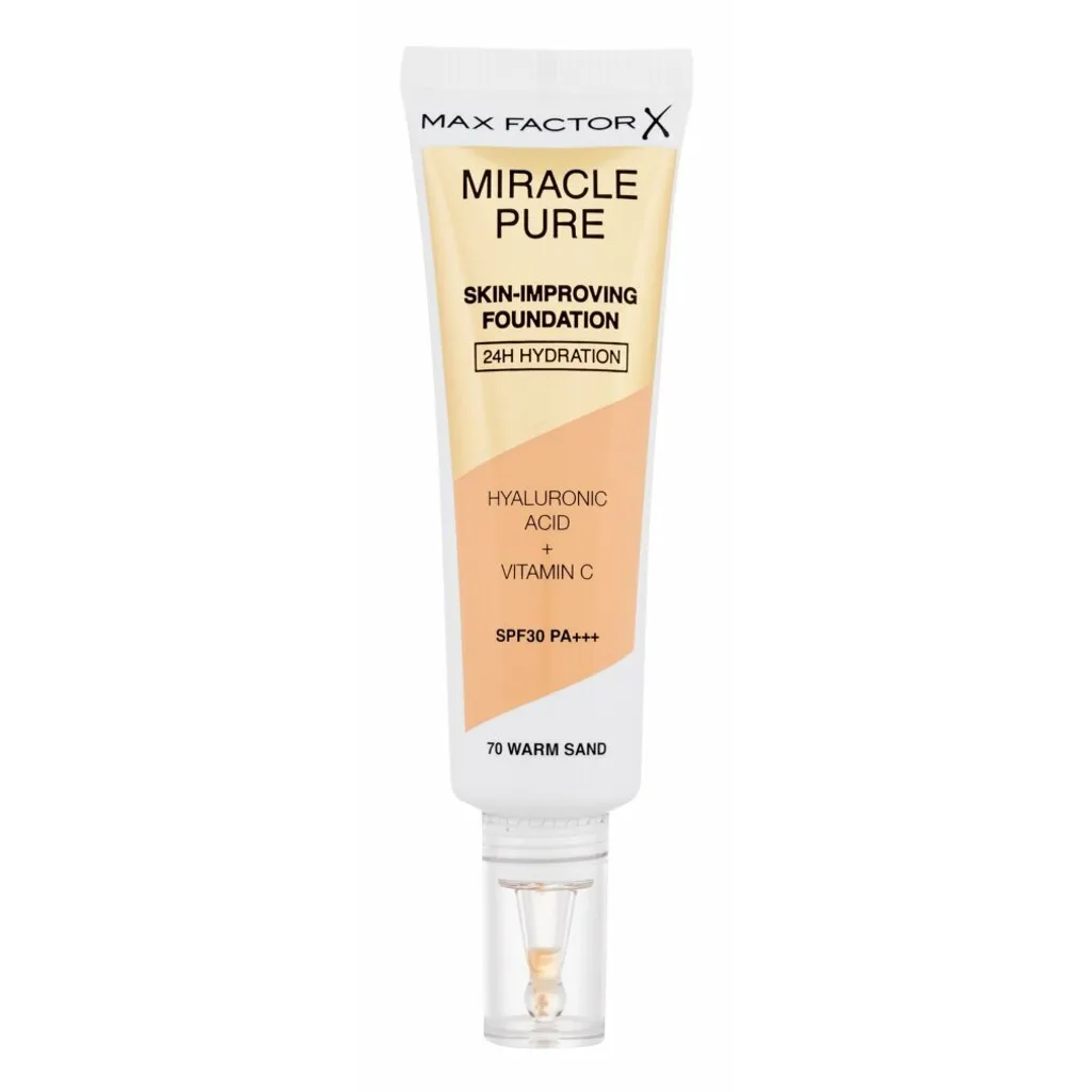 Max Factor Miracle Pure 70 Sabbia Calda: Fondotinta SPF30 Idratante