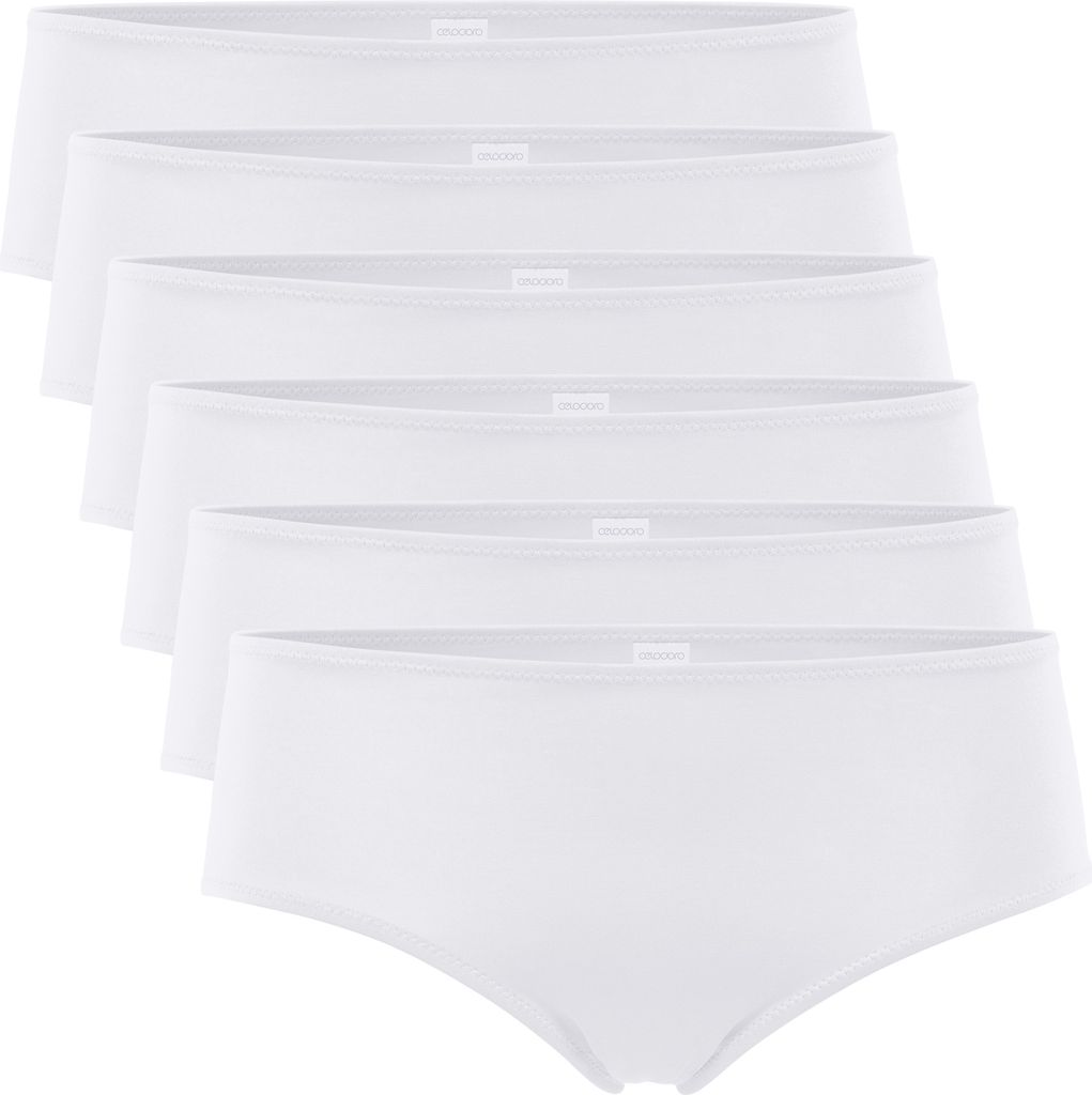 Hipster-Slips für Damen – Celodoro – Aus Quick Dry-Fasern (6er-Pack) – Weiß