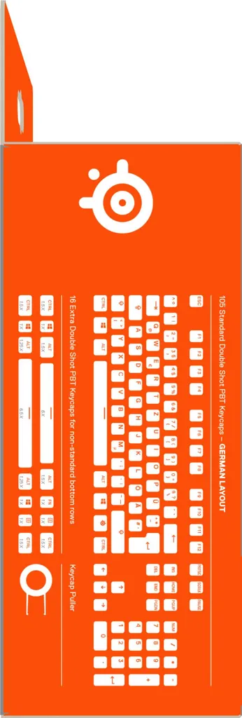 SteelSeries PrismCaps Pudding Keycaps PBT Nero Layout ISO DE - 9