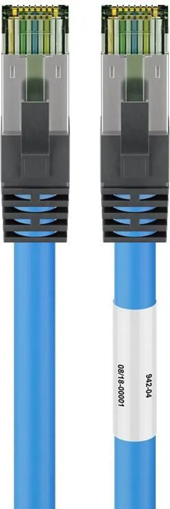 Goobay 45658 Cavo LAN CAT 8.1 0,5m S/FTP Blu | 40Gbps per Gaming e Server