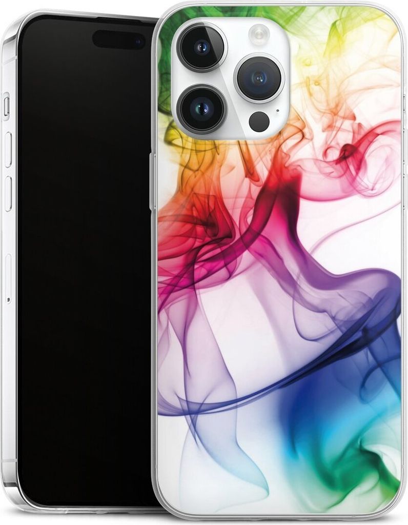 DeinDesign Slim Hülle für Apple iPhone 14 Pro Max Silikon Case Ultra Dünn Handyhülle Farbe Regenbogen Wasser