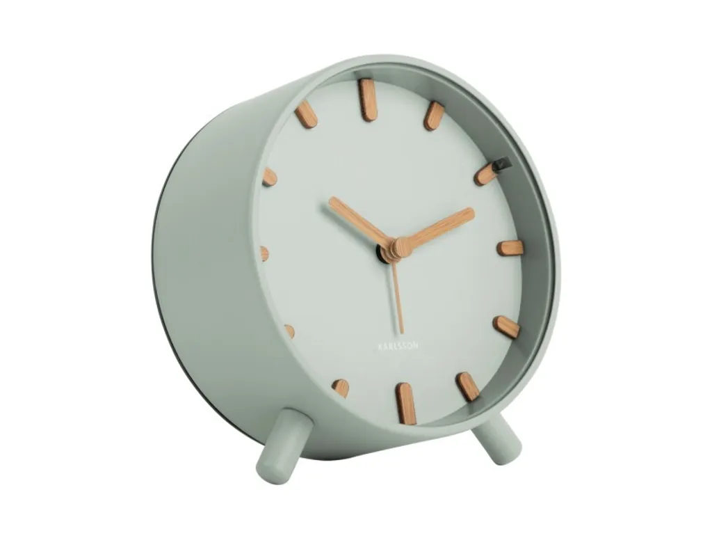 Réveil de Chambre Karlsson 5943GR 12cm : Idéal pour Table de Nuit Zen