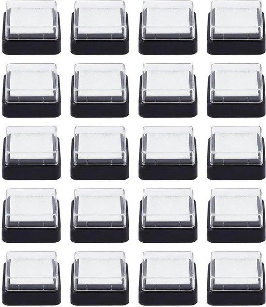 Tampon encreur empreintes digitales incolore lot de 20 pièces 7,6x2,5 cm