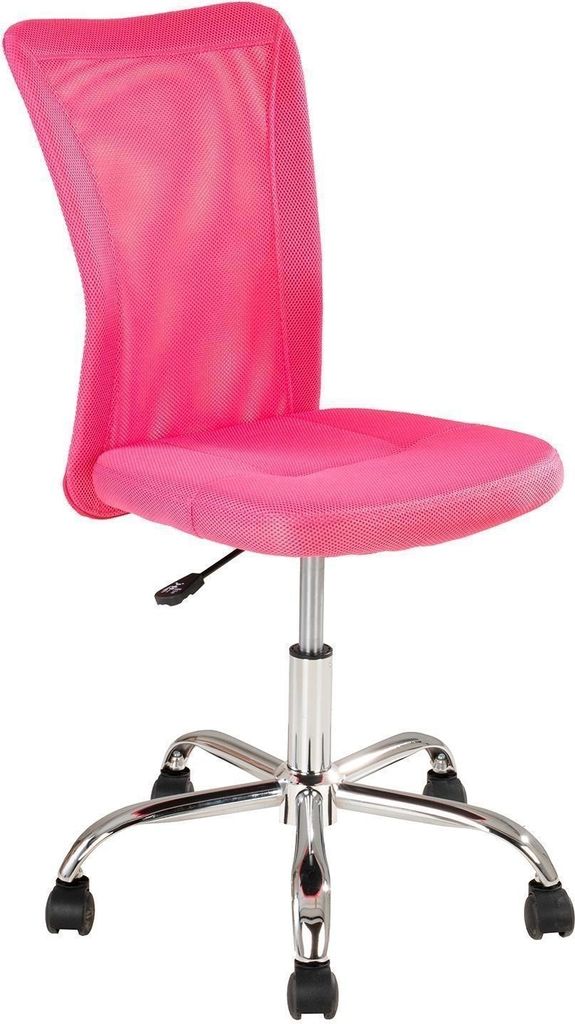 Kinderdrehstuhl - Pink - Chromgestell - Meshbezug - höhenverstellbar