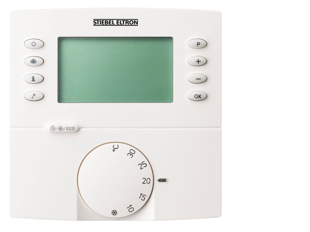 STIEBEL ELTRON Funkraumtemperaturregler SRC C digital, 2-Punkt-Regler, 5 Betriebsarten, Anzeige Wunschtemperatur, elektr. Temperaturkonrolle, 234417