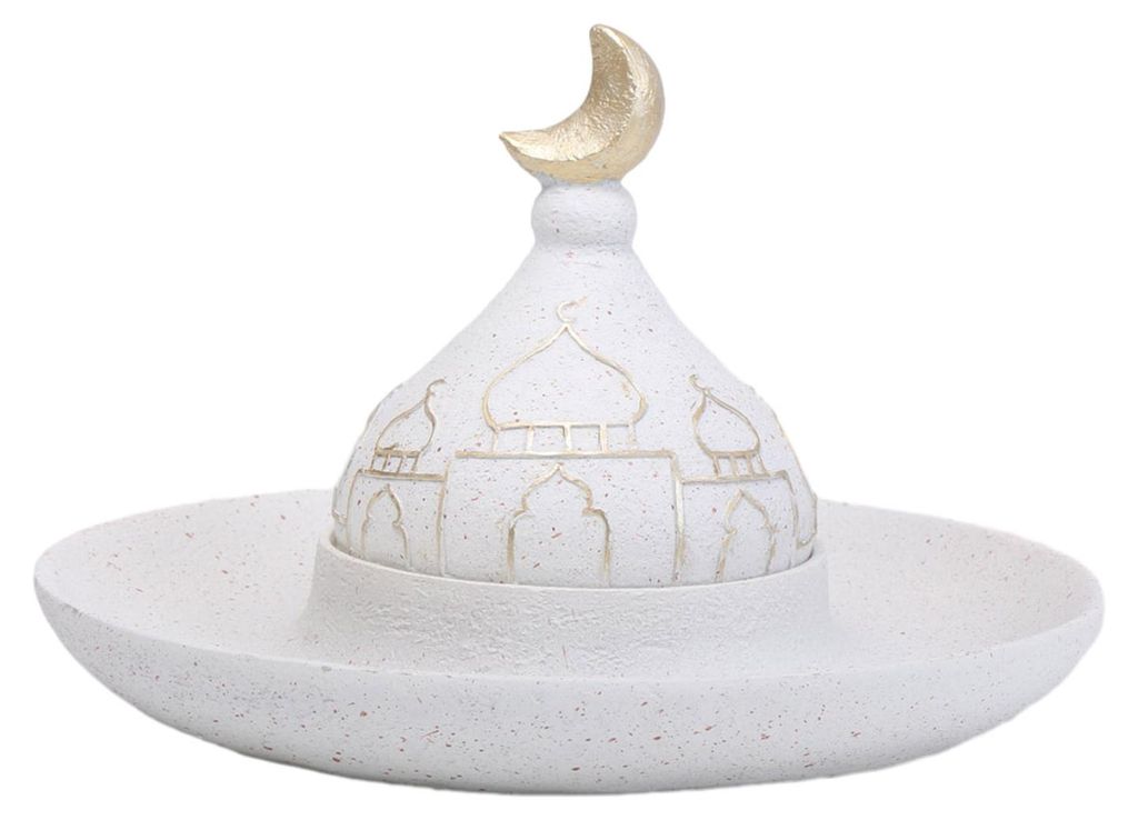 Ramadan-Kunststatue aus Kunstharz, islamische Moschee, kulturelles Ornament, handgefertigte Moscheemodelle, Turmdekoration für Eid, Zuhause, Büro...