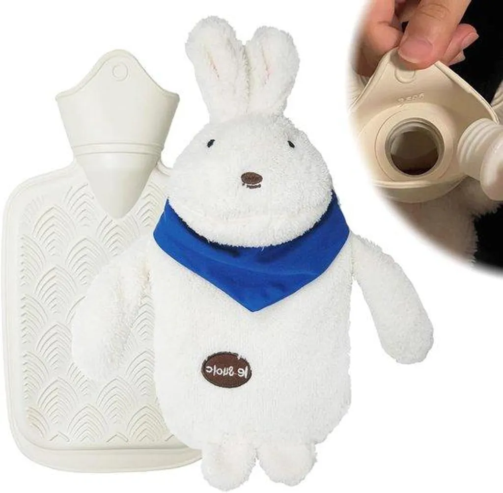 Bouillotte de poche pour enfant avec housse douce amovible et lavable