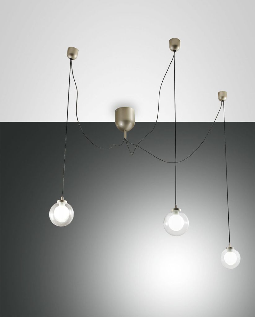 Fabas Luce LED Pendelleuchte Blog Ø120mm 15W Warmweiß Gold dimmbar