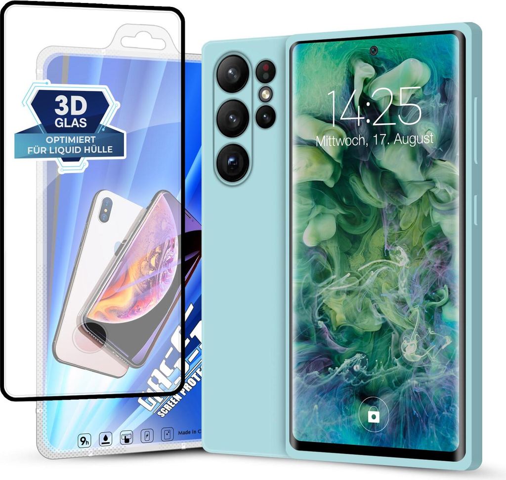 Hülle für Samsung Galaxy S23 Ultra mit 9H Displayglas Produktbild 