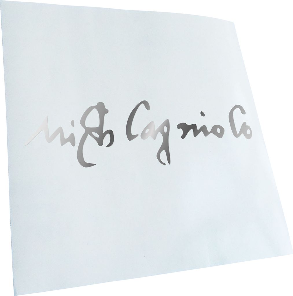 Kiwistar - Autoaufkleber - Michelangelo Unterschrift - Chrom - 24x7cm - Aufkleber für Auto, Laptop, Fahrrad, LKW, Motorrad Mehrfarbig JDM Decal Ra...