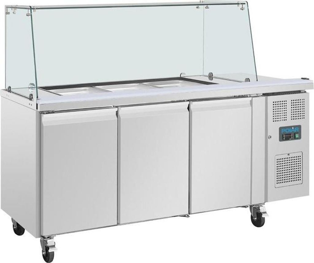 Dreitürige Saladette Thekenkühlschrank Der Polar U-Serie