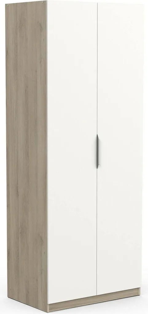 Armoire penderie Fioretta en bois brun pour l'entrée de la maison