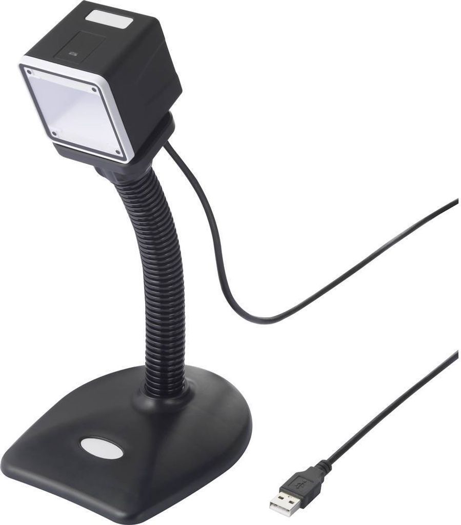 Renkforce RF-SBS-500 2D Barcode-Scanner Kabelgebunden 1D, 2D Imager Schwarz Desktop-Scanner (Stationär) USB-A