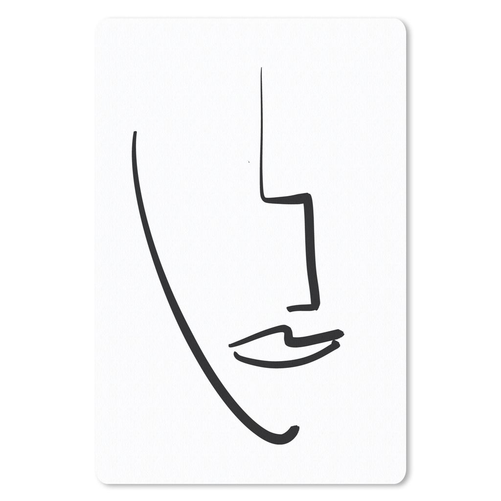MuchoWow Mauspad Mousepad Frau - Gesicht - Lippen 18x27 cm - Mousepads - Maus Mat - Pad - Mausunterlage