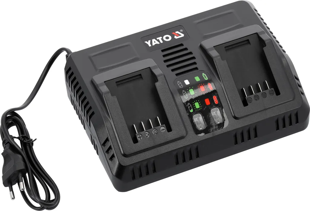 Chargeur YATO 18V double : chargez 2 batteries à la fois sans interruption