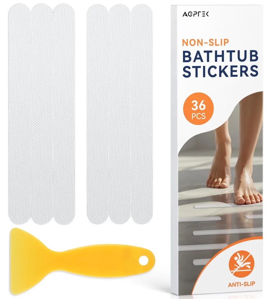 Bandes antidérapantes adhésives pour douche et zones humides - 36 unités