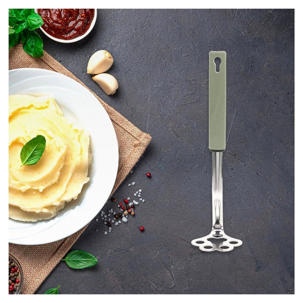 Lebensmittelzerkleinerer und Kartoffelstampfer aus Edelstahl mit nahtlosem Design für Babynahrung, geeignet für Kartoffelpüree, Gemüse und Knob...