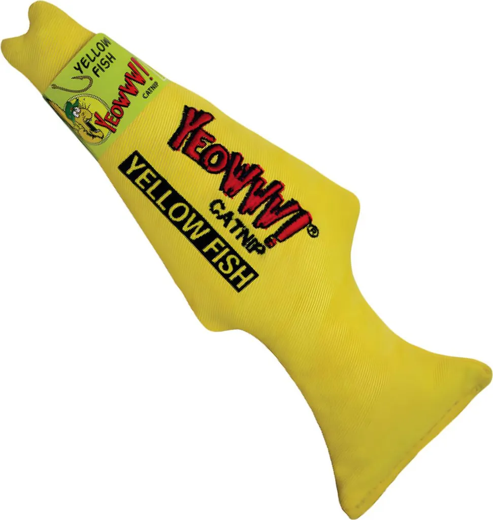 Yeowww! Yellow Fish Cat Toy - Giocattolo con Nepeta Cataria Organica