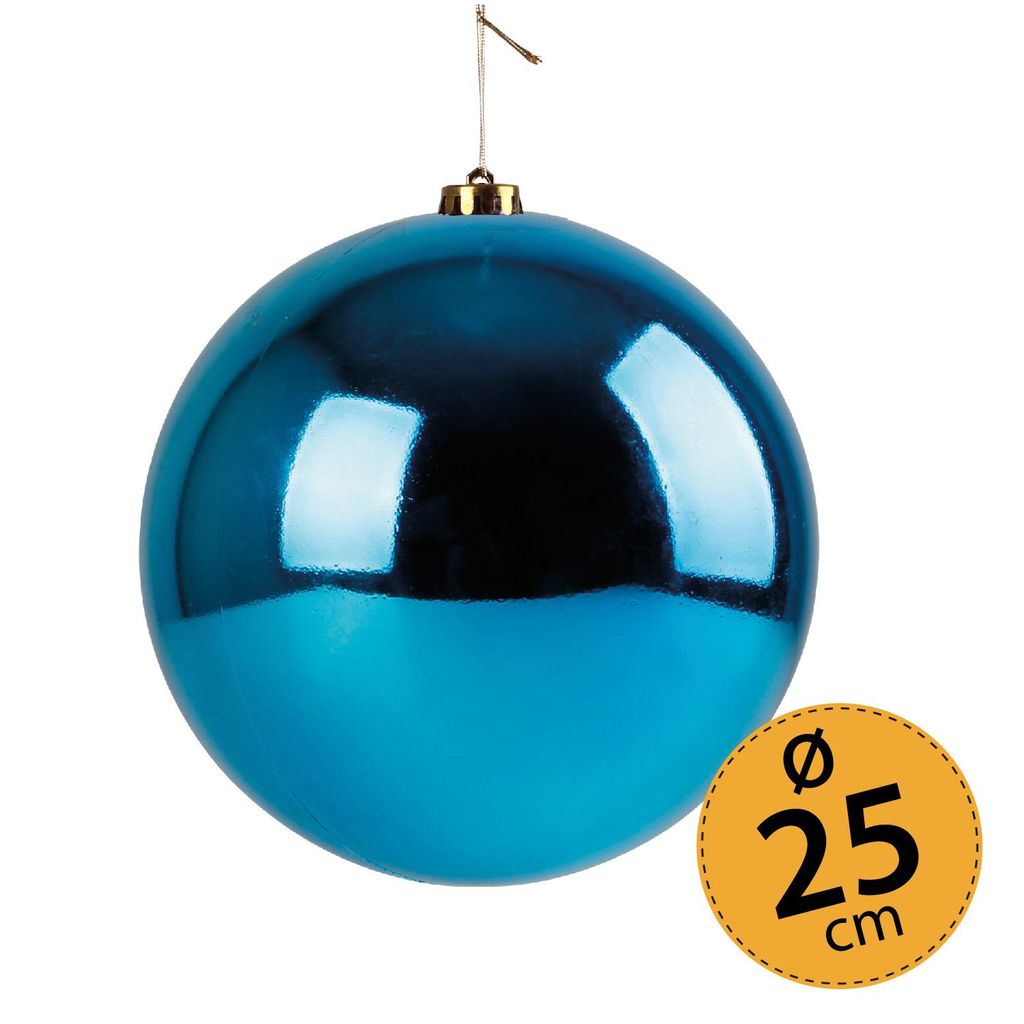 Christbaumkugel petrol Weihnachtskugel ⌀ 25 cm Baumschmuck Produktbild 
