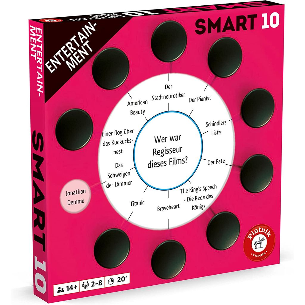 Piatnik Smart 10 Entertainment, Brettspiel-Erweiterung, Produktbild 