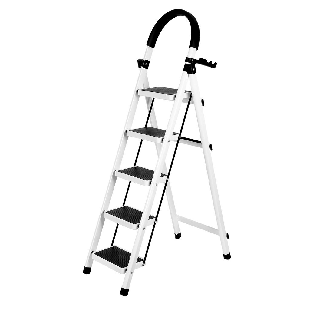 Escalier pliant à 5 marches, en acier avec poignée de Image du produit 