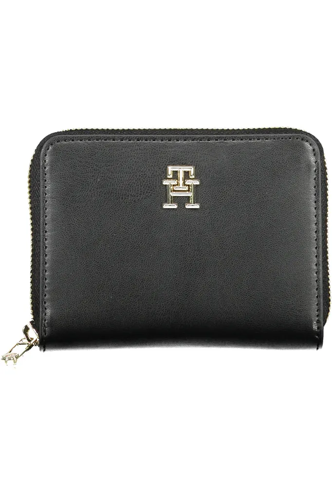 Portefeuille Tommy Hilfiger AW0AW14235 - Porte-monnaie chic en cuir noir