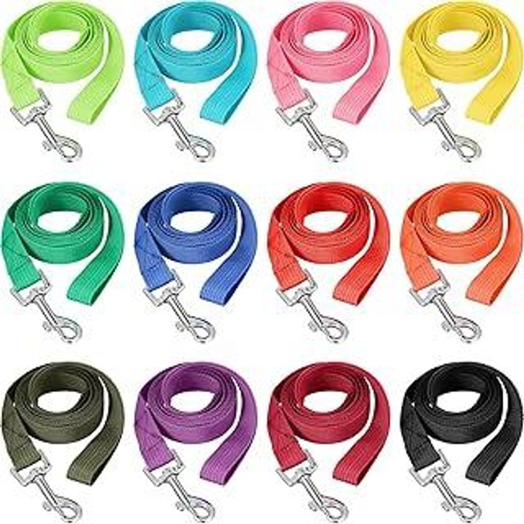 Hundeleine, Nylon, 152 cm, 12 Farben, Welpenleine, Lange Leine, Welpen-Zugseil für kleine, mittelgroße Hunde, Training, Spielen, Camping oder Hin...